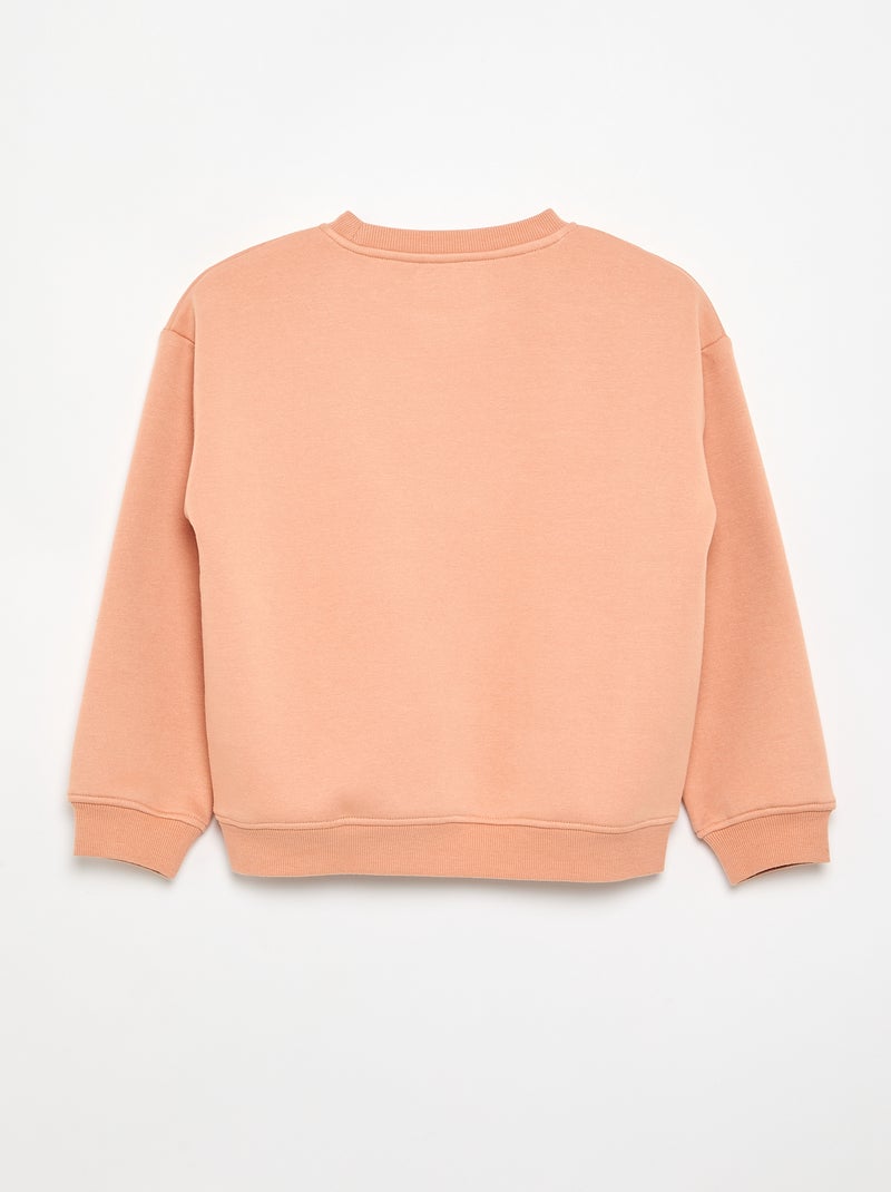 Sweat loose avec imprimé Rose - Kiabi