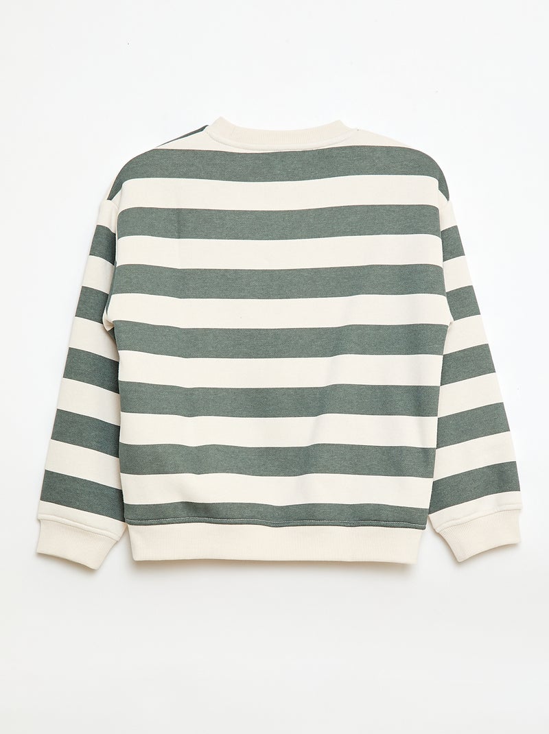 Sweat loose avec imprimé Vert - Kiabi