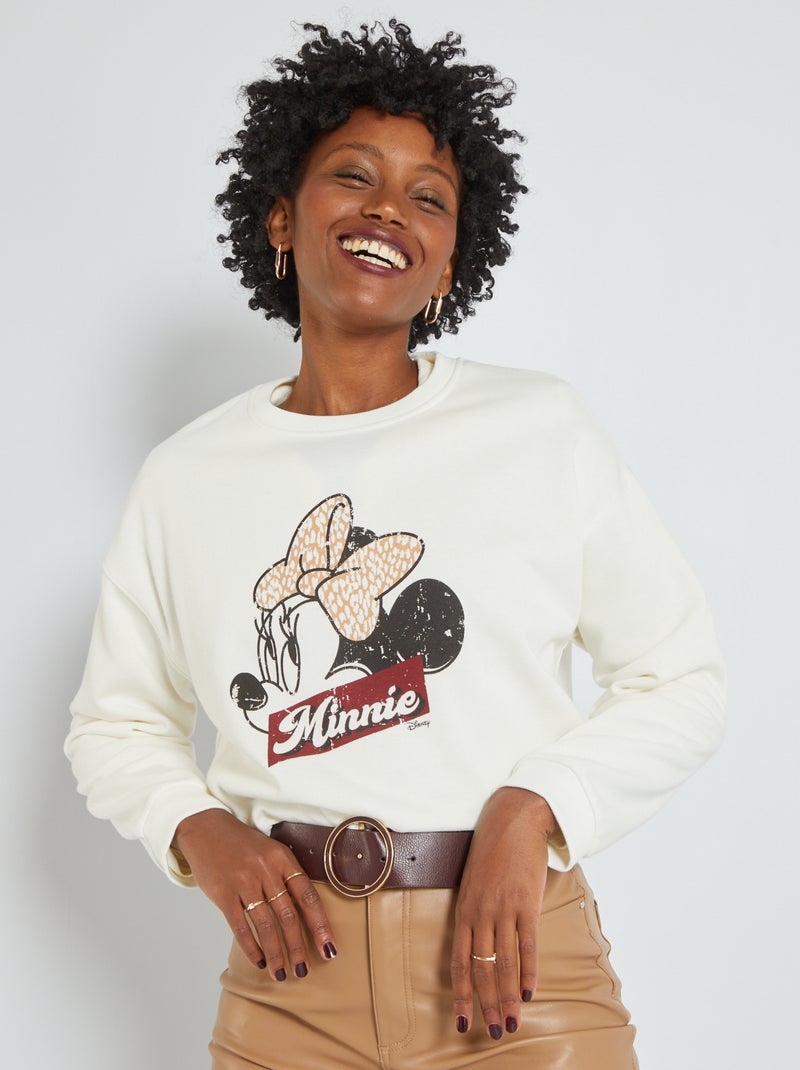 Sweat loose 'Disney' avec imprimé Blanc - Kiabi