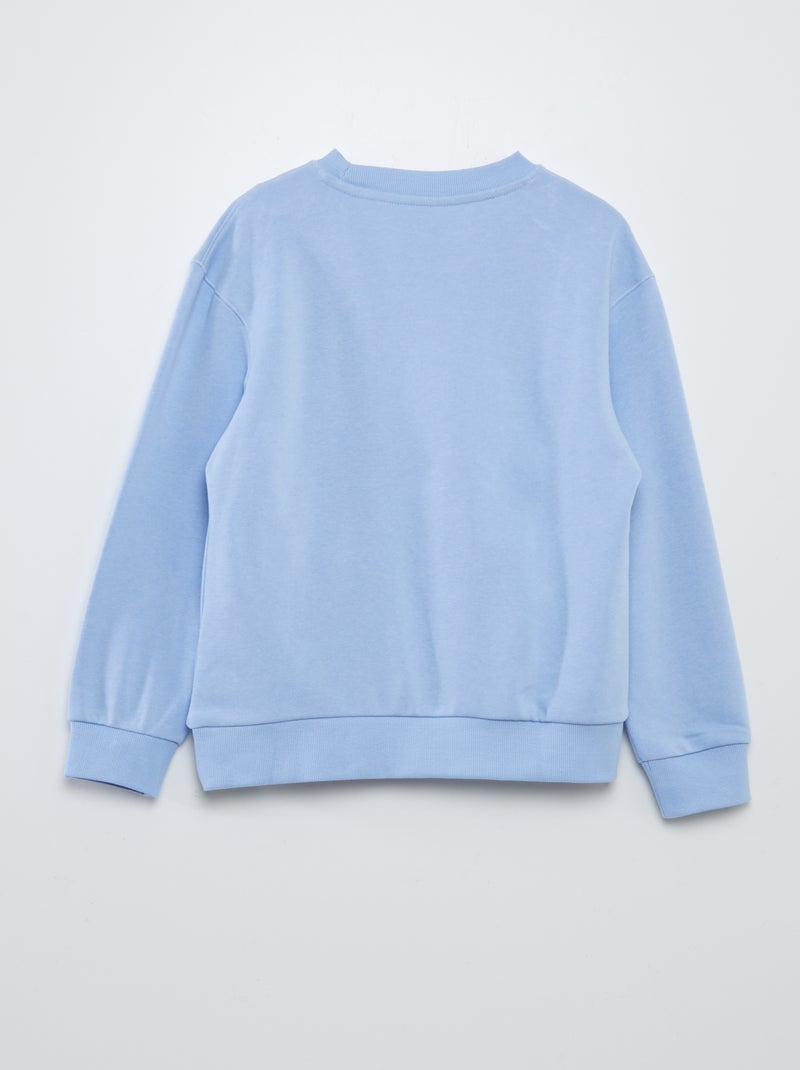 Sweat loose en french terry à col rond BLEU - Kiabi