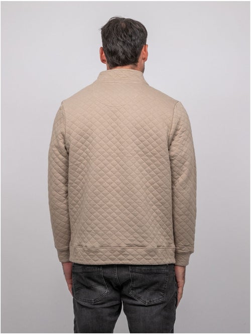 Sweat matelassé col montant zippé woribou - Kiabi Sweat matelassé col montant zippé woribou - Kiabi
