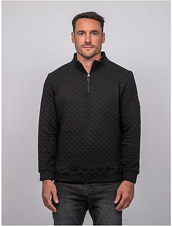 Sweat matelassé col montant zippé woribou