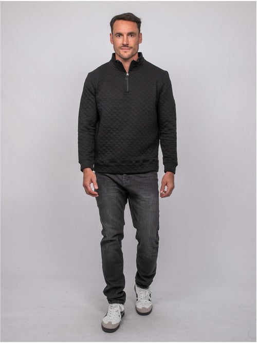 Sweat matelassé col montant zippé woribou - Kiabi Sweat matelassé col montant zippé woribou - Kiabi