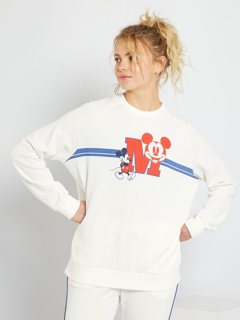 Sweat 'Mickey' 'Disney' Blanc - Kiabi