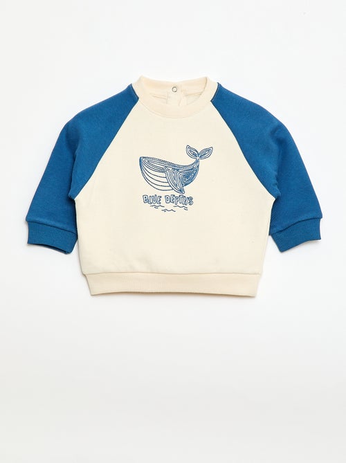 Sweat molleton à manches raglan - Kiabi