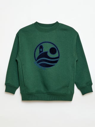 Sweat molleton avec imprimé velours