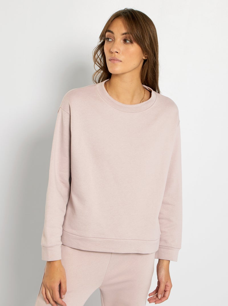 Sweat molletonné parme clair - Kiabi
