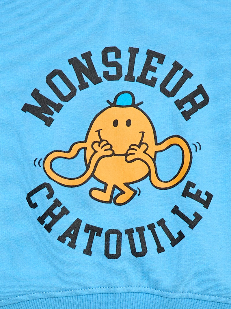 Sweat 'Monsieur Madame' en molleton gratté doux et chaud Bleu - Kiabi