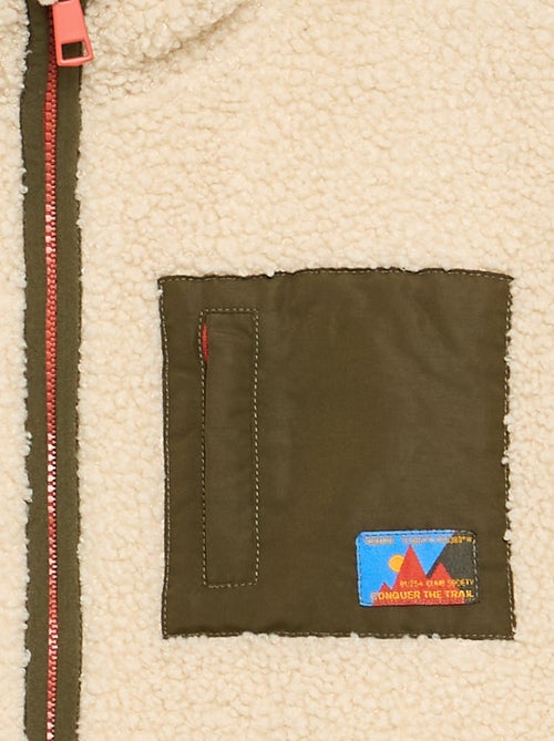 Sweat moutonné zippé à col montant - Kiabi Sweat moutonné zippé à col montant - Kiabi