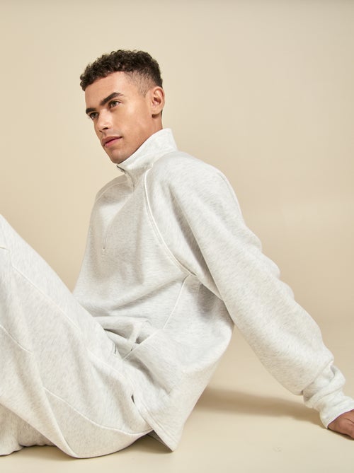 Sweat multi-sport avec col camionneur zippé - (ekstract) - Kiabi