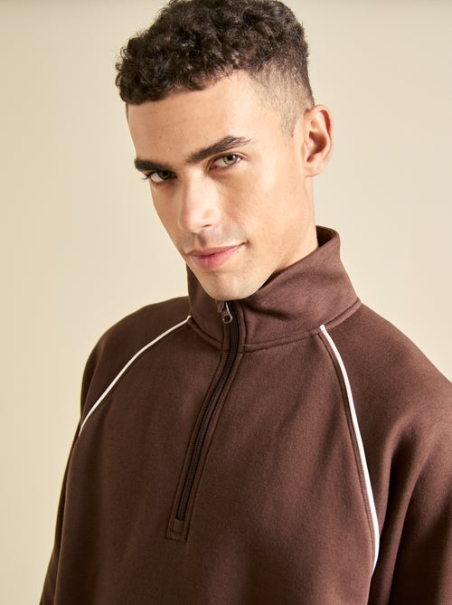 Sweat multi-sport avec col camionneur zippé - (ekstract) - Kiabi