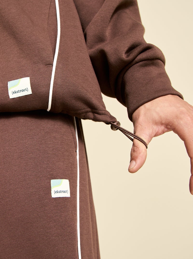 Sweat multi-sport avec col camionneur zippé - (ekstract) Marron - Kiabi