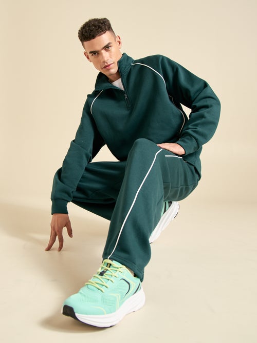 Sweat multi-sport avec col camionneur zippé - (ekstract) - Kiabi
