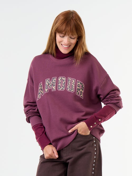 Sweat oversize imprimé - Kiabi
