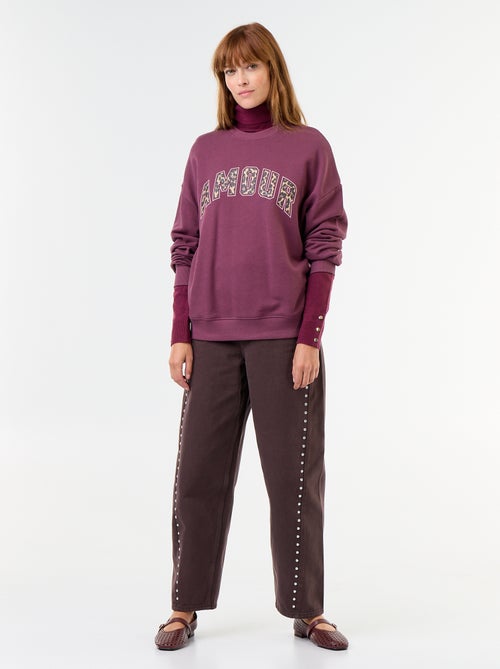Sweat oversize imprimé - Kiabi