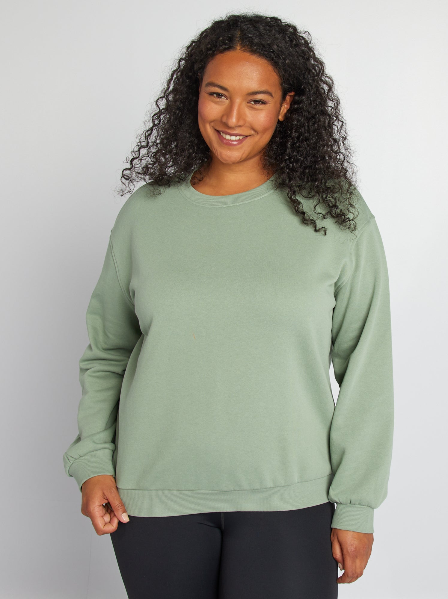 Sweat grande taille femme Sweat grande taille pas cher vert Kiabi