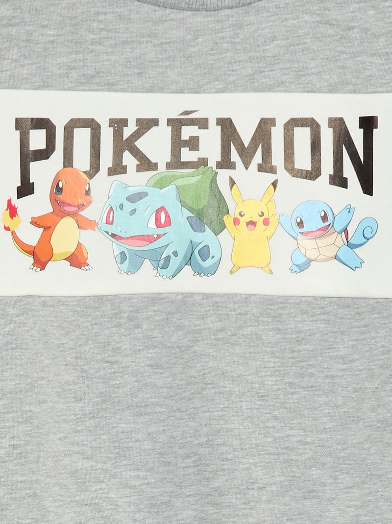 Sweat 'Pokémon' à col rond Gris - Kiabi