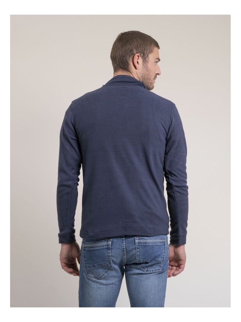 Sweat polaire col camionneur watom Kaki - Kiabi