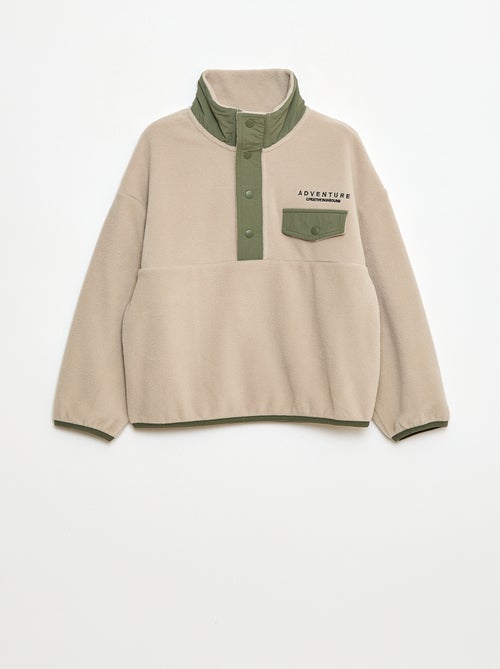 Sweat polaire col montant - Kiabi