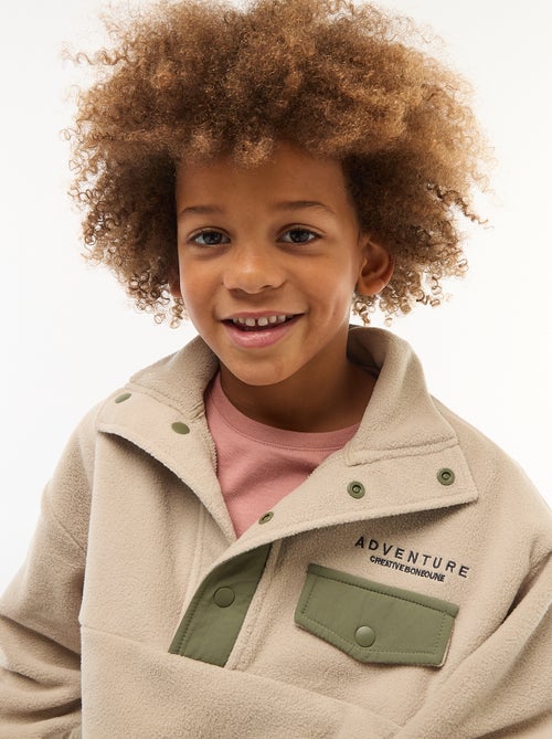 Sweat polaire col montant - Kiabi