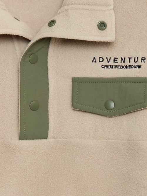 Sweat polaire col montant - Kiabi