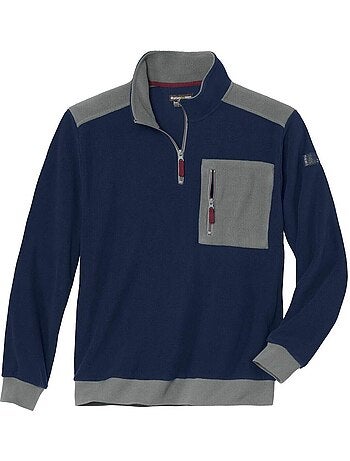 Sweat Polaire Col Zippé Outdoor - ATLAS FOR MEN