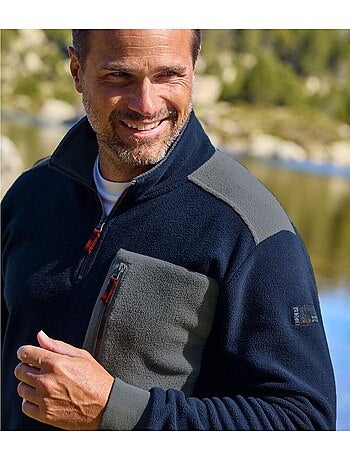 Sweat Polaire Col Zippé Outdoor - ATLAS FOR MEN