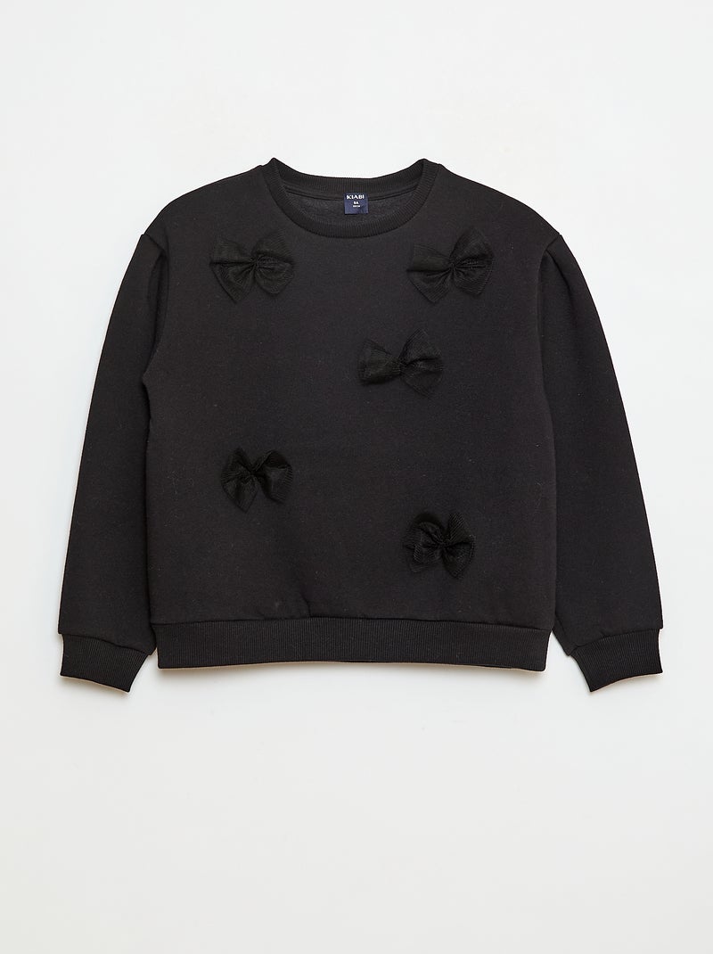 Sweat polaire fantaisie Noir - Kiabi