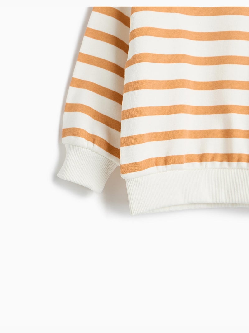 Sweat rayé, mo fashion Blanc - Kiabi