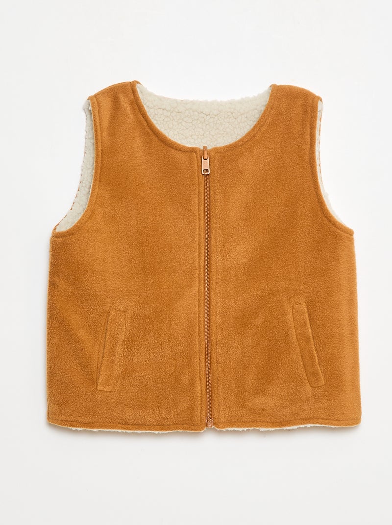 Sweat sans manches réversible Marron - Kiabi