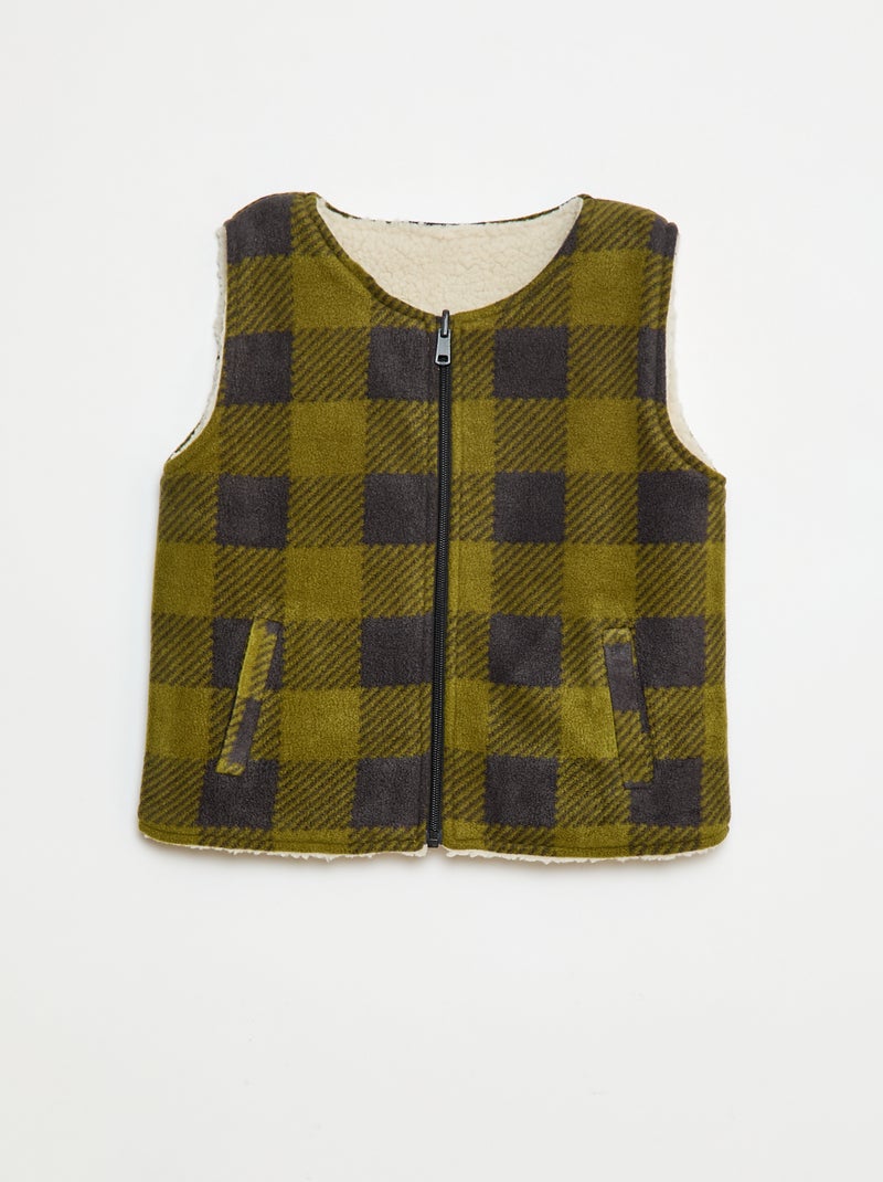 Sweat sans manches réversible Vert - Kiabi