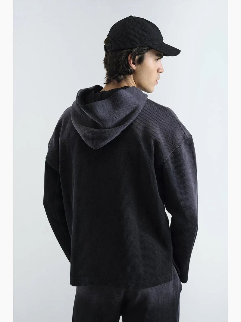 Sweat-shirt à capuche giesto Noir - Kiabi