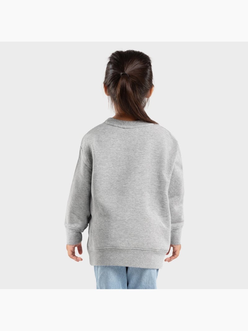 Sweat-shirt à col rond fille lifestyle enfants progress-g Blanc Gris - Kiabi