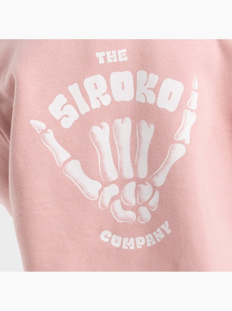 Sweat-shirt à col rond garçon lifestyle enfants cheer Rose - Kiabi