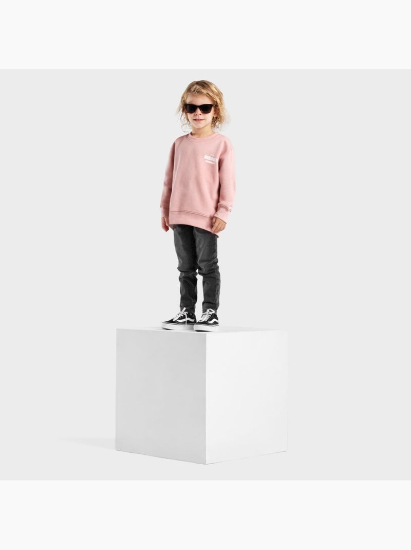 Sweat-shirt à col rond garçon lifestyle enfants cheer Rose - Kiabi