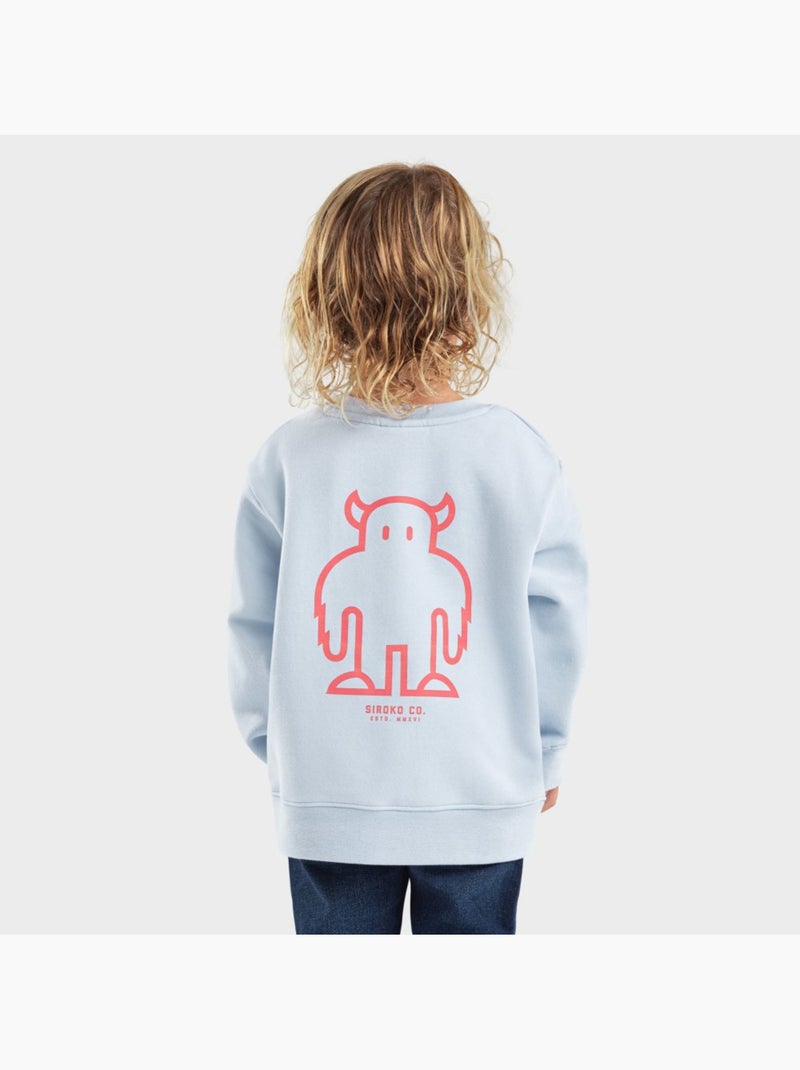 Sweat-shirt à col rond garçon lifestyle enfants gummy Bleu - Kiabi