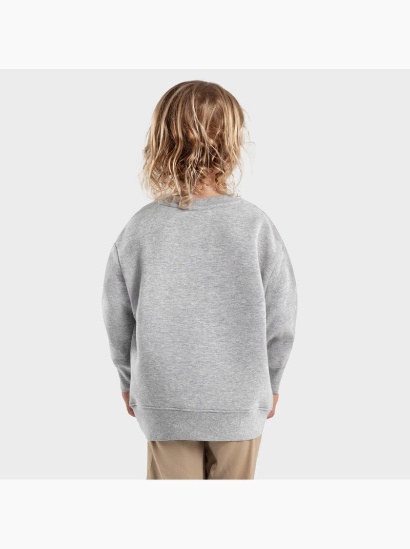 Sweat-shirt à col rond garçon lifestyle enfants progress Blanc Gris - Kiabi
