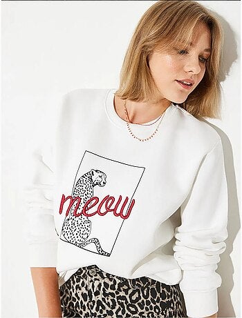 Sweat-shirt à imprimé léopard lucci