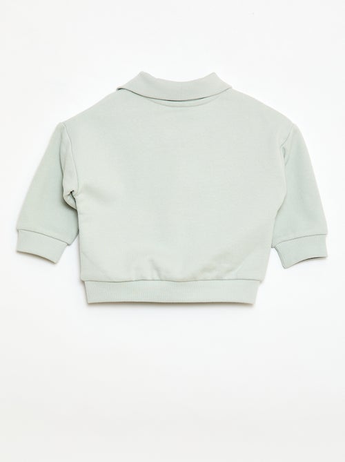 Sweat-shirt à manches longues col polo - Kiabi