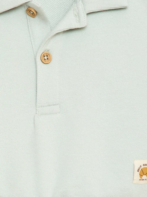 Sweat-shirt à manches longues col polo - Kiabi