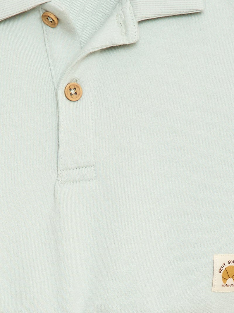 Sweat-shirt à manches longues col polo Bleu - Kiabi