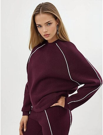 Sweat-shirt à manches longues et col rond coupe décontractée busem