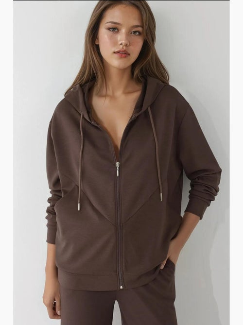 Sweat-shirt à manches longues et col zippé à motifs hiccup - Kiabi Sweat-shirt à manches longues et col zippé à motifs hiccup - Kiabi