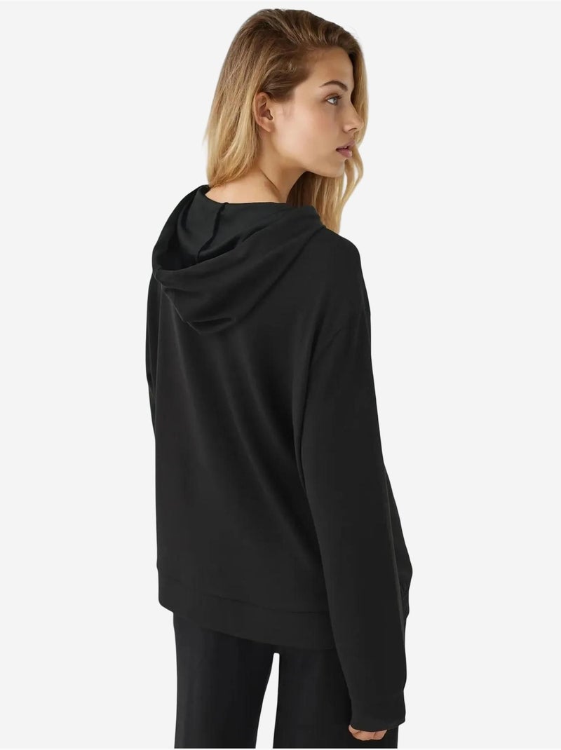 Sweat-shirt à manches longues et col zippé à motifs hiccup Noir - Kiabi