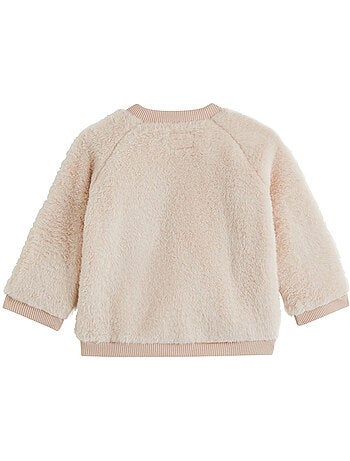 Sweat-shirt bébé en fausse fourrure doucette
