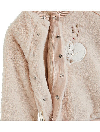 Sweat-shirt bébé en fausse fourrure doucette