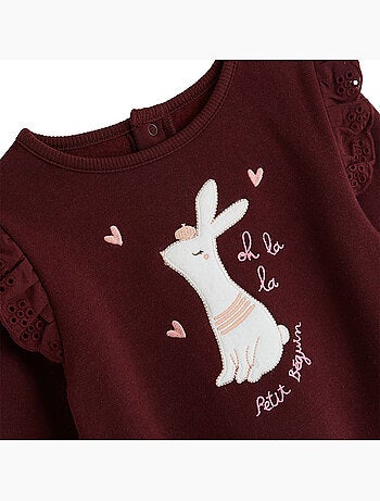 Sweat-shirt bébé en molleton aimée