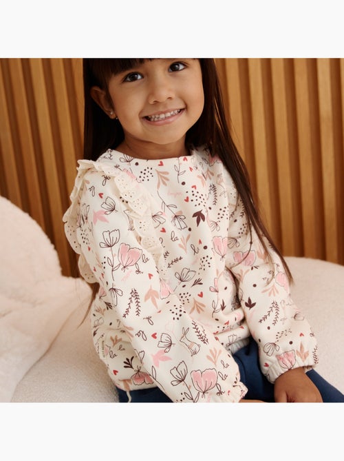 Sweat-shirt bébé en molleton aimée - Kiabi