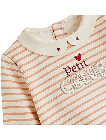 Sweat-shirt bébé en molleton aimée