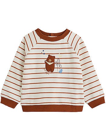 Sweat-shirt bébé en molleton moka